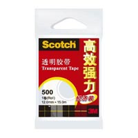 3M（3M）思高（Scotch）透明胶带500超值筒装（宽）